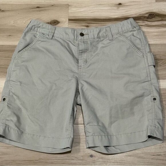 Carhartt Original Fit Khaki Shorts Women’s 14 - Picture 1 of 6